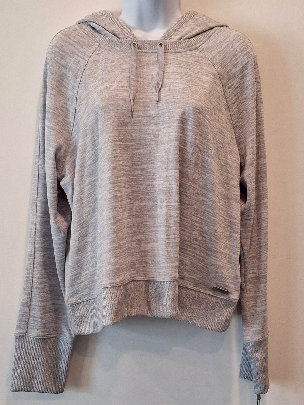 Calvin Klein Performance Women's Cropped Heathered Gray Hoodie New With Tags L